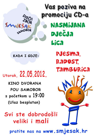 Smješak CD promocija plakat